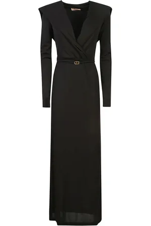Twin-Set Vestido largo con placa del logo