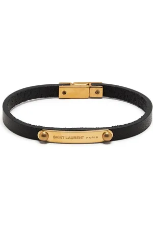 Saint Laurent Pulsera con placa del logo
