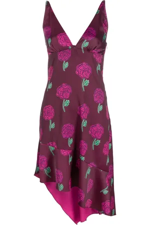 VERSACE Vestido sin mangas con motivo floral