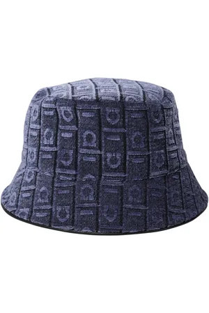 Salvatore Ferragamo Sombrero de pescador de terciopelo con logo