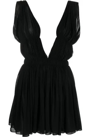 Saint Laurent Vestido corto con espalda descubierta