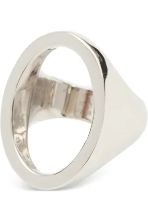 Maison Margiela Anillo Minimal de 4 mm con logo