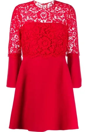 VALENTINO GARAVANI Vestido corto con detalle de encaje
