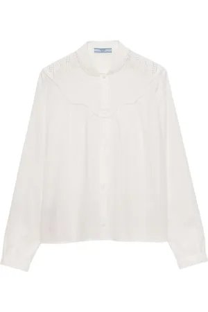 Prada Camisa con cuello mao