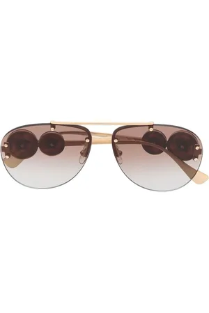 VERSACE Gafas de sol Medusa Head con montura estilo piloto