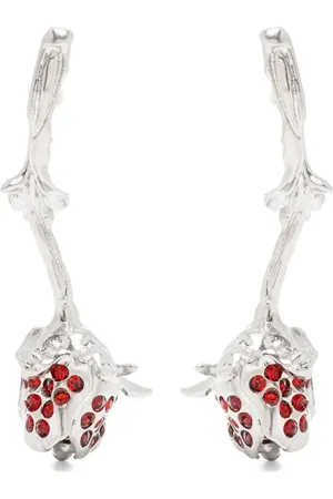 Marni Pendientes con colgante de rosa