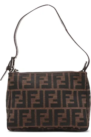 Fendi Bolso de hombro Zucca con cremallera