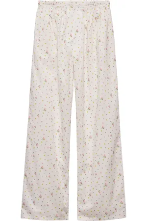 Prada Pantalones de algodón con motivo floral