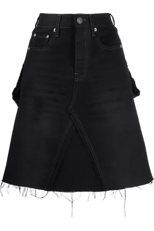 Balenciaga Falda vaquera acampanada con detalle rasgado