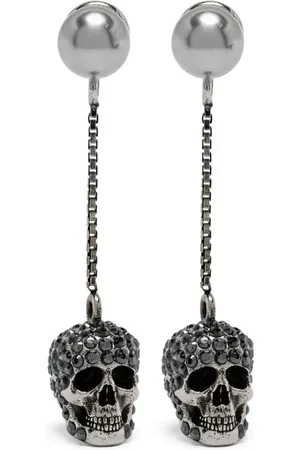 Alexander McQueen Pendientes Pave Skull