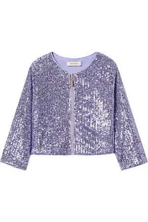 Twin-Set Chaqueta con cremallera y lentejuelas