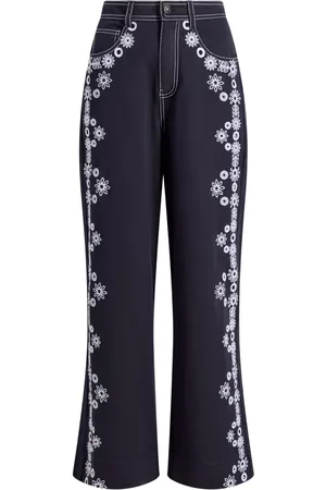 Cinq A Sept Pantalones rectos con motivo floral