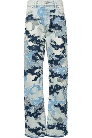 AMIRI Vaqueros rectos con diseño patchwork