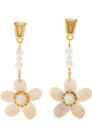 Brinker & Eliza Pendientes con detalle floral