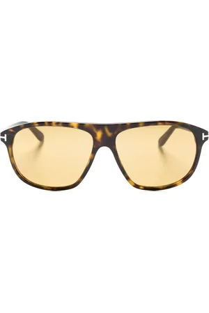 Tom Ford Gafas de sol Prescott con efecto carey