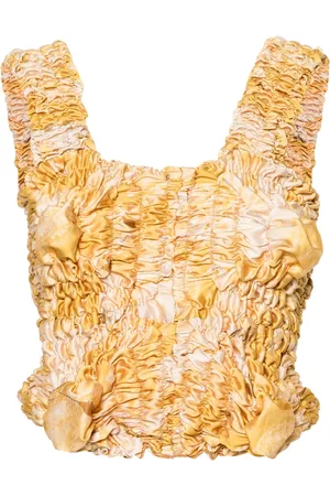 Feben Top sin mangas Twist fruncido