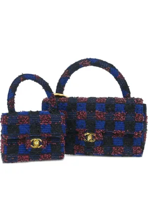 CHANEL Bolso de mano Tweed Classic Flap 1992