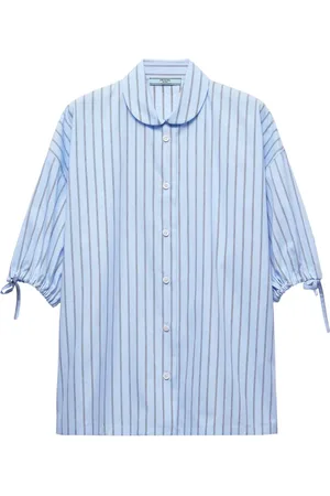 Prada Camisa de popelina a rayas