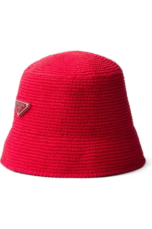 Prada Sombrero de pescador de ganchillo