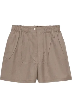 Prada Pantalones cortos de mouliné y lana