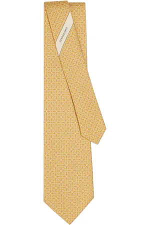 Salvatore Ferragamo Corbata con estampado Square Gancini