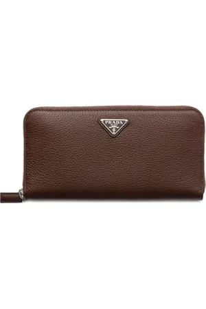 Prada Cartera texturizada con cremallera