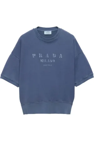 Prada Camiseta oversize con logo estampado