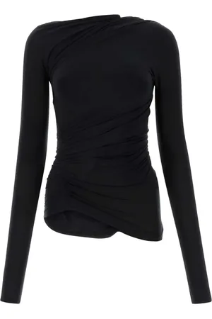 Balenciaga Top drapeado de manga larga