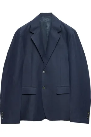 Prada Blazer de lino de lino con botones