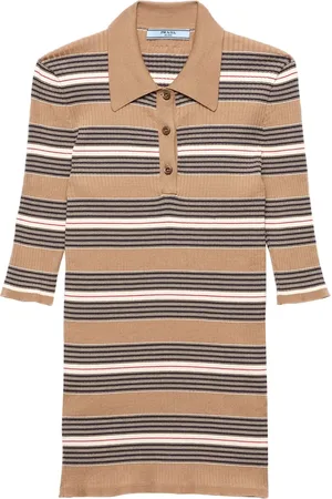 Prada Polo de canalé de algodón
