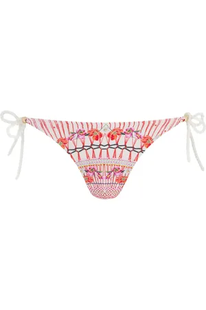 TEMPERLEY LONDON Bragas de bikini Pomegranate con motivo floral