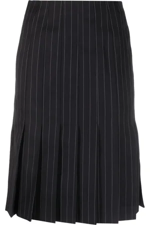 SACAI Falda midi a rayas diplomáticas