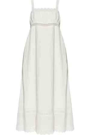 POSSE Vestido midi con detalles de encaje