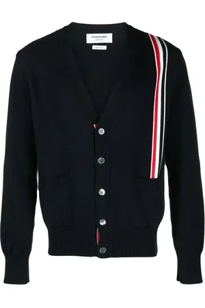 Thom Browne Cárdigan de intarsia con rayas RWB