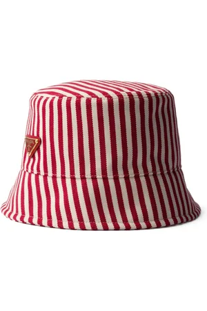 Prada Sombrero de pescador a rayas