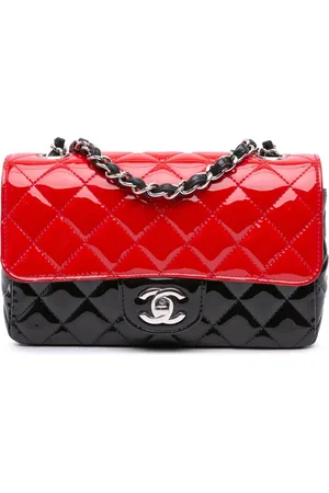 CHANEL Bandolera Single Flap mini rectangular de chrol bicolor 2019