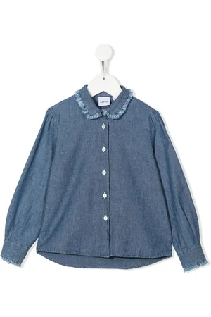 Aspesi Camisa vaquera con botones y flecos