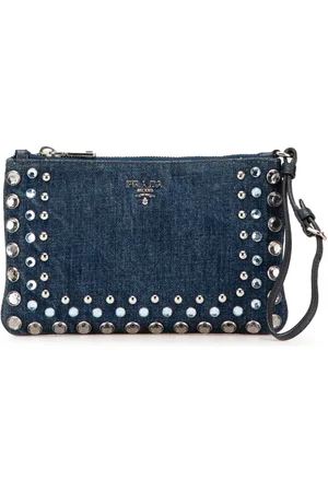 Prada Bolso de mano Denim Borchie Wristlet 2000-2024