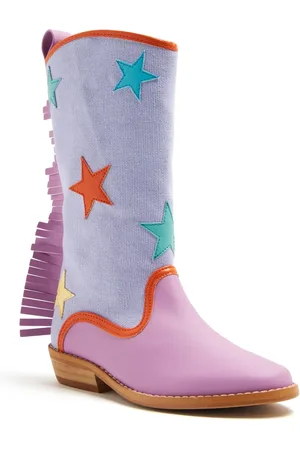 Stella McCartney Botas deshilachadas con parche de estrella