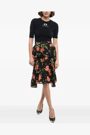 Balenciaga Vestido midi con estampado floral