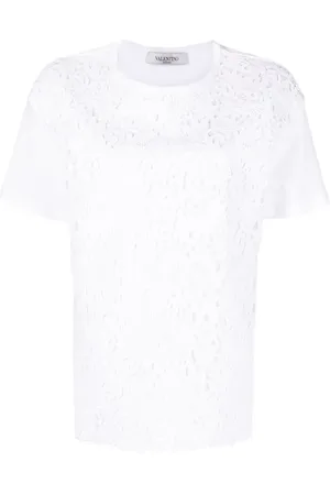 VALENTINO GARAVANI Camiseta con encaje y logo