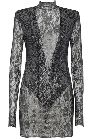 Philipp Plein Vestido corto con encaje de cristal