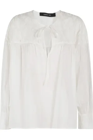FEDERICA TOSI Leaves-embroidery blouse