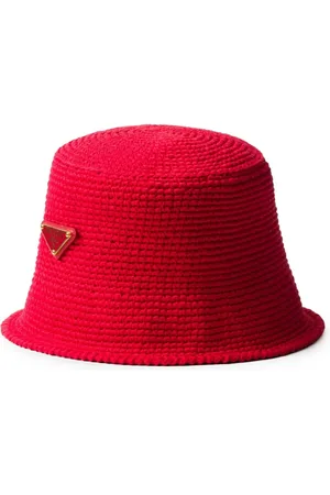 Prada Sombrero de pescador de ganchillo