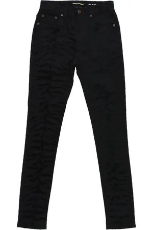 Saint Laurent Vaqueros con estampado de cebra