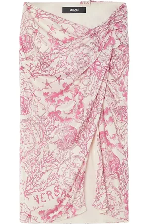 VERSACE Falda Underwater Barocco drapeada