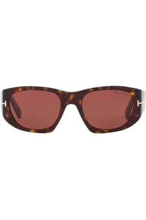 Tom Ford Gafas de sol con efecto de carey y montura redonda