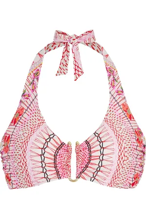 TEMPERLEY LONDON Top de bikini con estampado Pomegranate