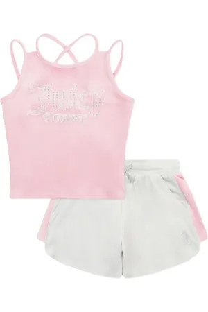 Juicy Couture Rhinestone-embellished short set