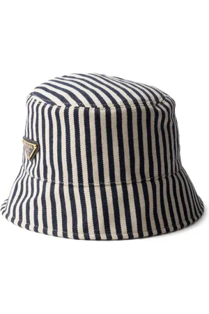 Prada Sombrero de pescador a rayas